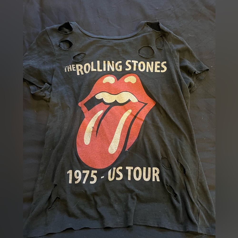 Rolling Stones Distressed Band Tshirt. Size M